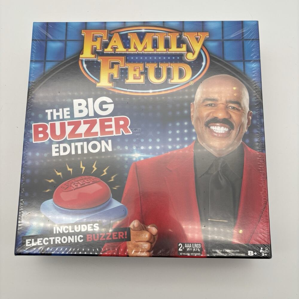 Family Feud The Big Buzzer Edition Board Game By Spin Master Games NEW. Sealed!